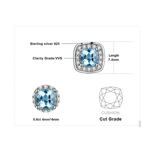 🎀Genuine S925 Topaz &Diamond Earings and Ring Set - Picture 5 of 11